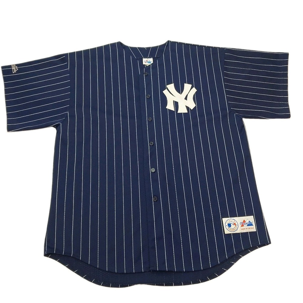Vintage New York Yankees MLB Majestic Blank Jersey Made In USA Adult Size XXL